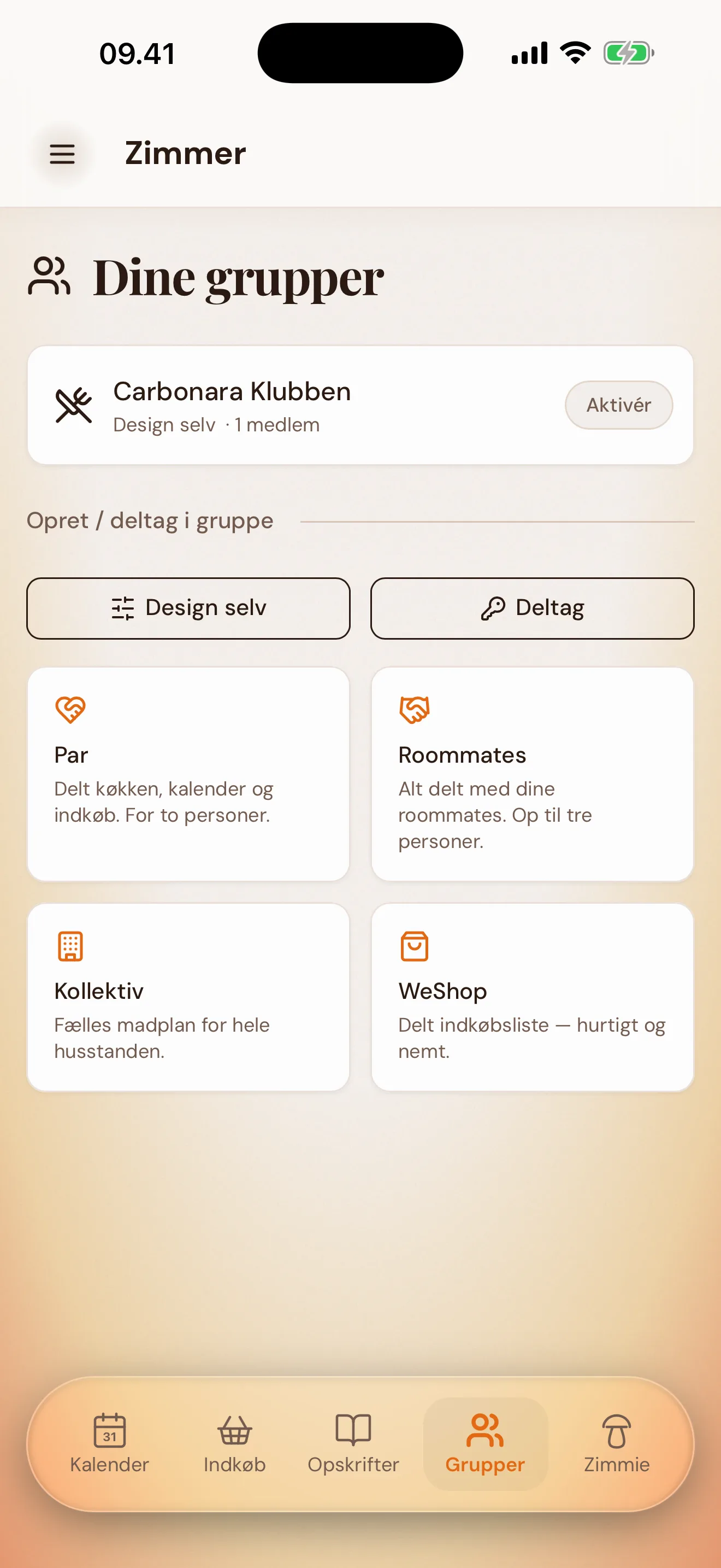 Gruppetyper i Zimmer
